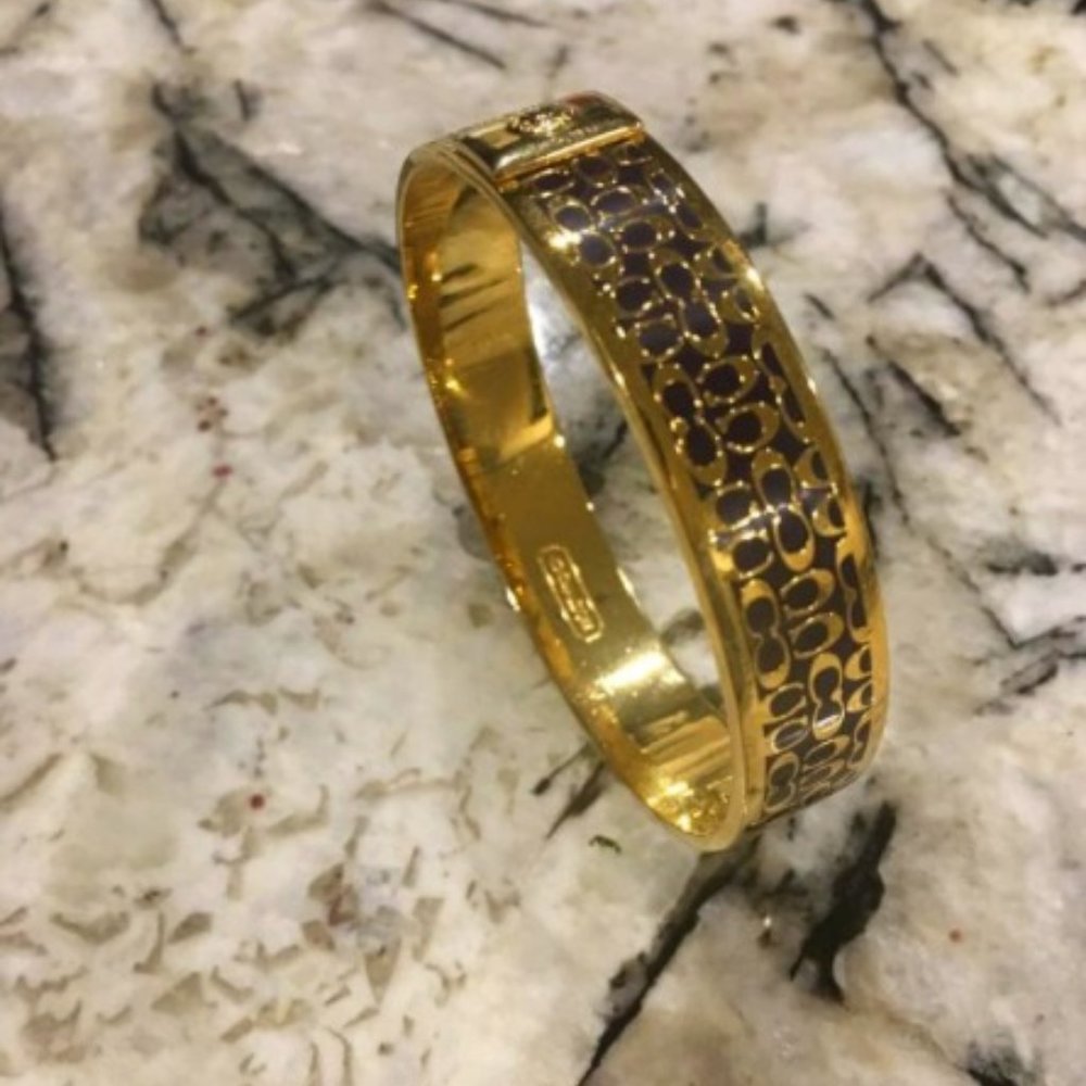 Authentic Coach Bangle - Gold and Purple